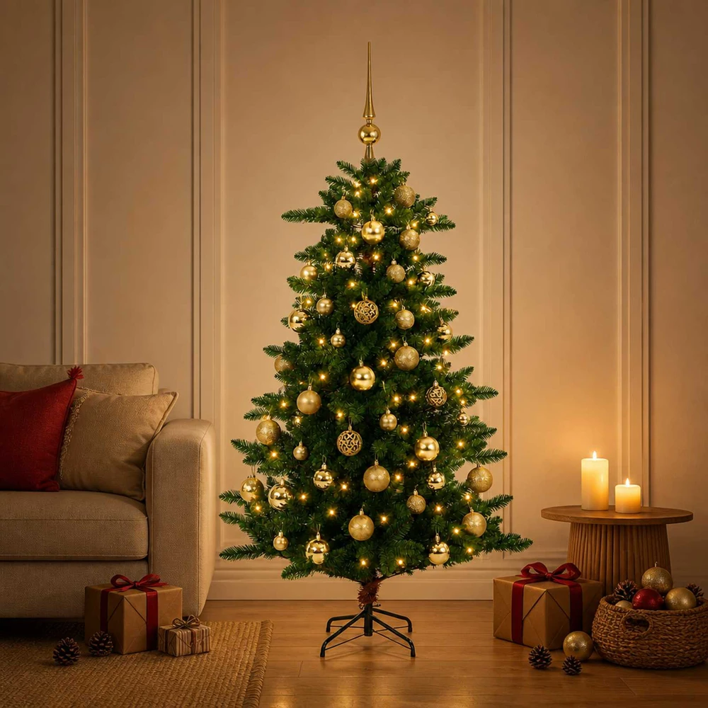 Artificial Christmas Tree with Bauble 120 cm 150 LED