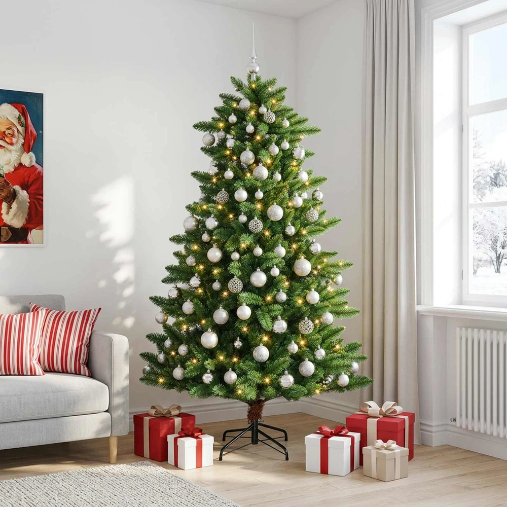 Artificial Christmas Tree with Bauble 240 cm 300 LED