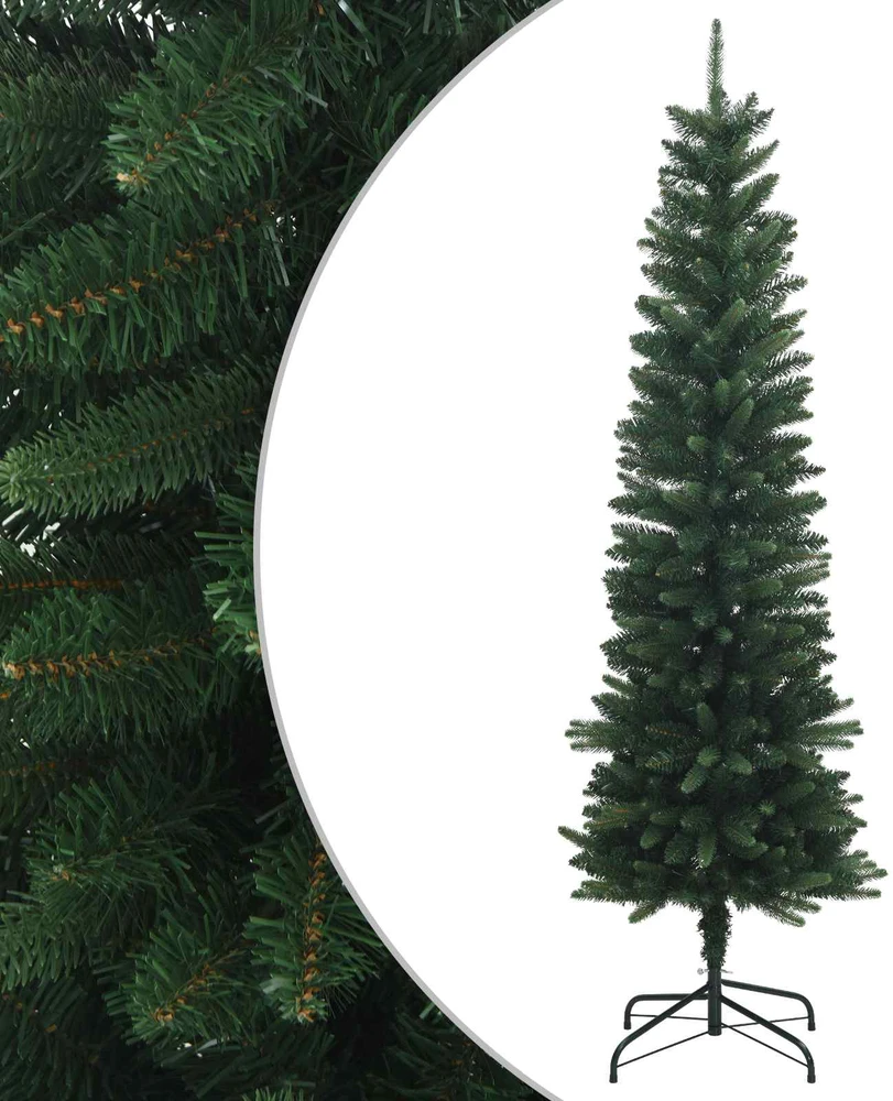 Artificial Slim Christmas Tree 150 cm PE ir PVC Žalia