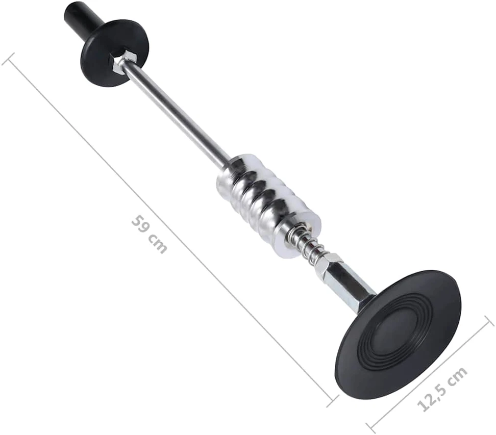 Atbulinis plaktukas su siurbtuku, 59cm, anglies plienas