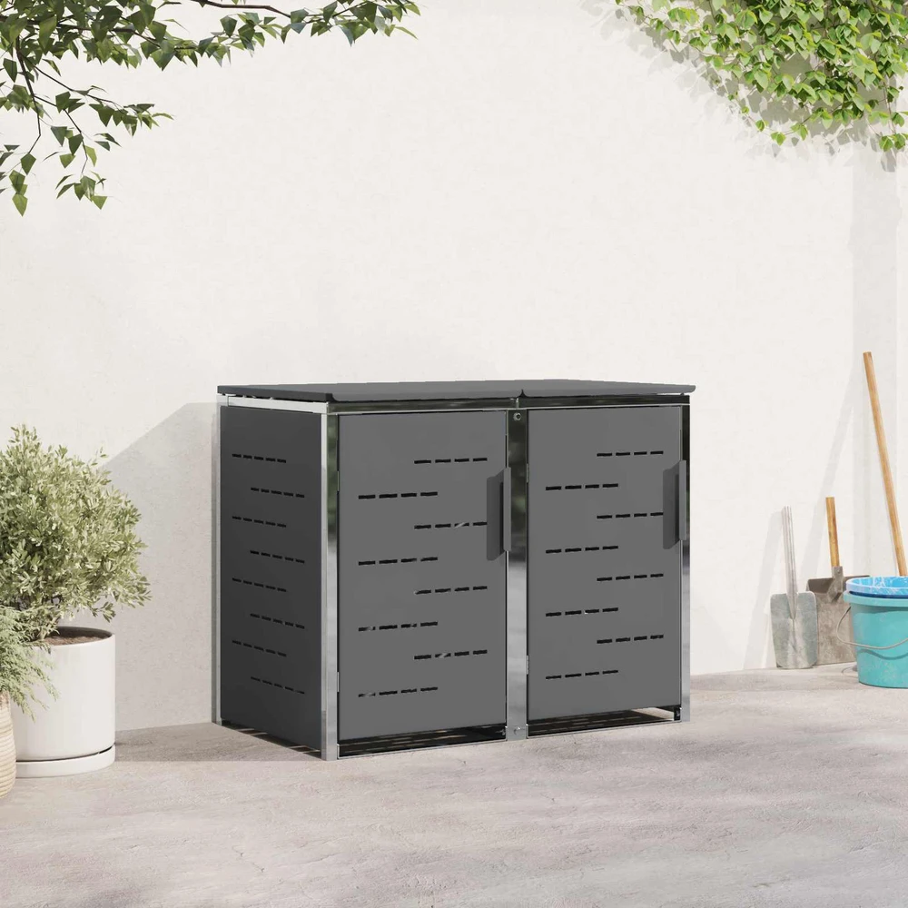 Atliekų dėžės saugojimas for 2 Bins 240L Nerūdijantis plienas
