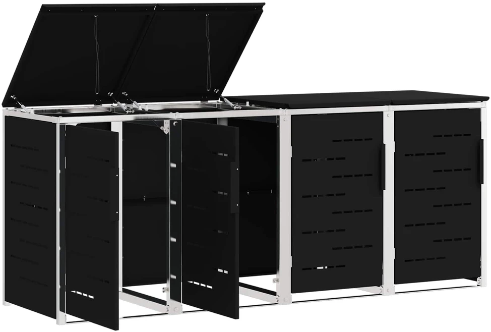Atliekų dėžės saugojimas for 4 Bins 240L Nerūdijantis plienas