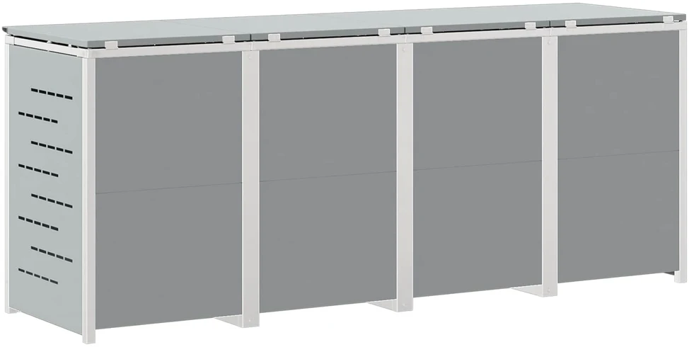 Atliekų dėžės saugojimas for 4 Bins 240L Nerūdijantis plienas