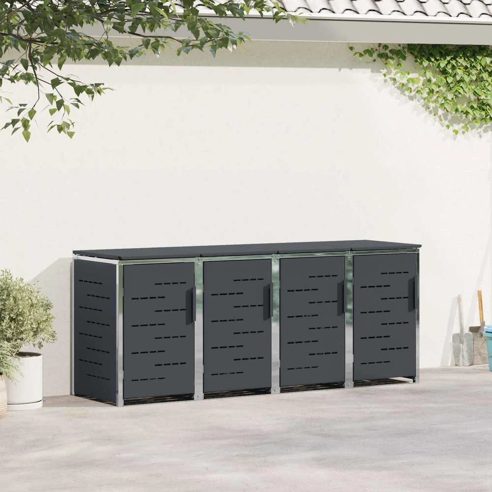 Atliekų dėžės saugojimas for 4 Bins 240L Nerūdijantis plienas