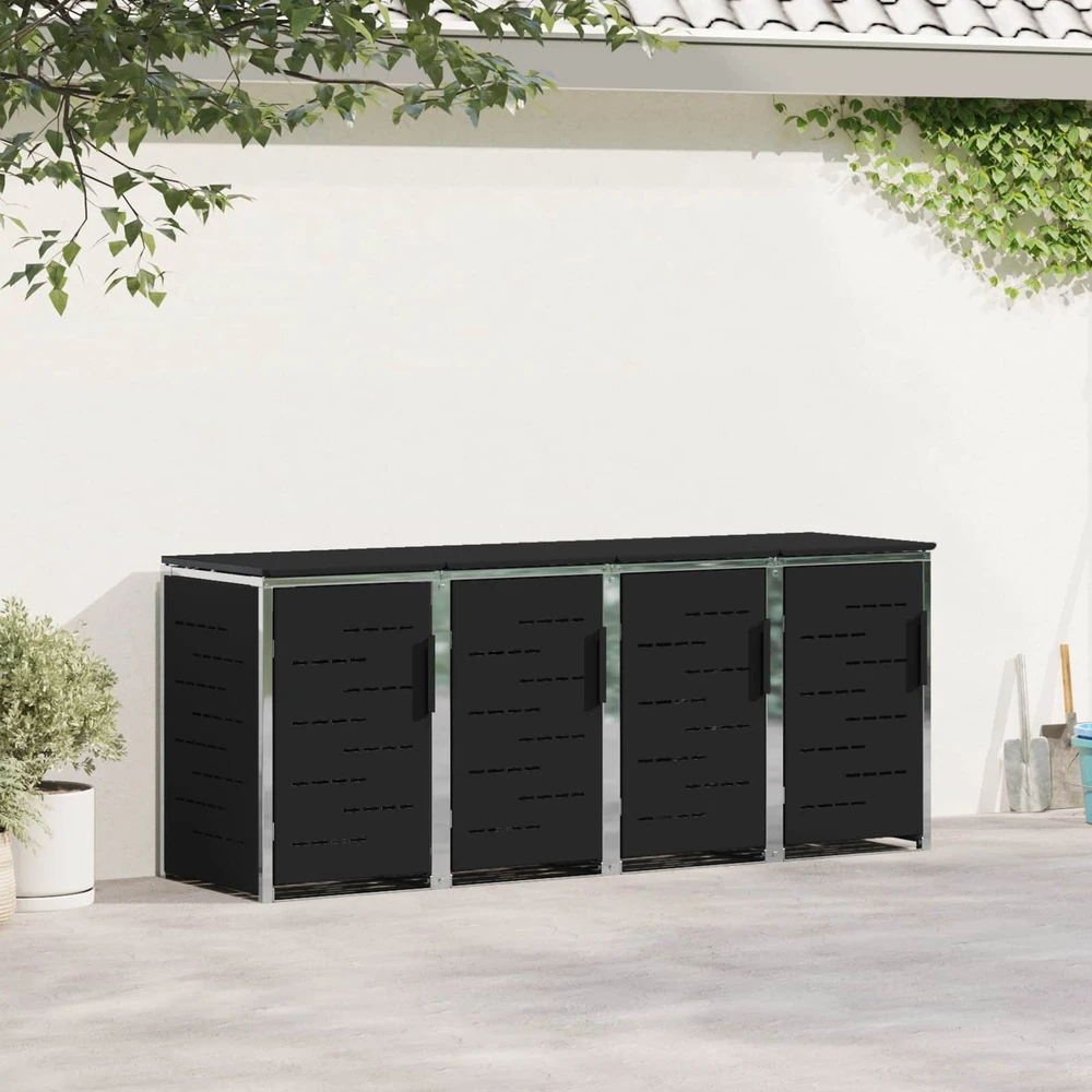 Atliekų dėžės saugojimas for 4 Bins 240L Nerūdijantis plienas
