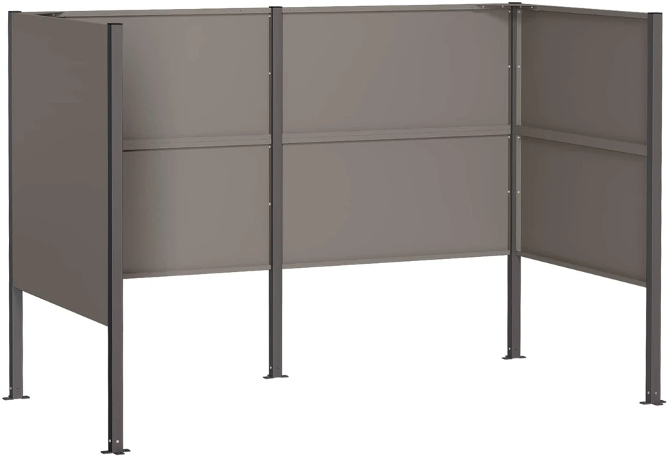 Atliekų konteinerio ekranas 167 x 85 x 113 cm Rūdijanti