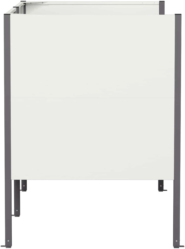 Atliekų konteinerio ekranas 167 x 85 x 113 cm Plienas Balta