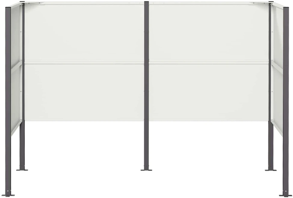 Atliekų konteinerio ekranas 167 x 85 x 113 cm Plienas Balta