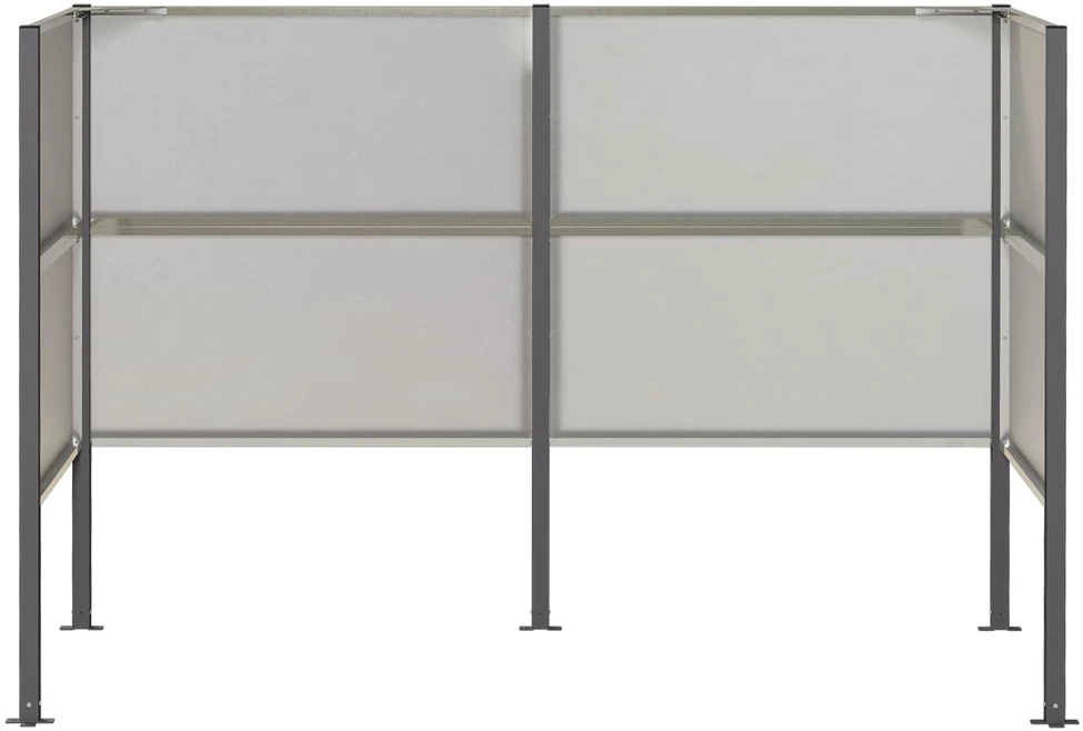 Atliekų konteinerio ekranas 167 x 85 x 113 cm Sidabrinė