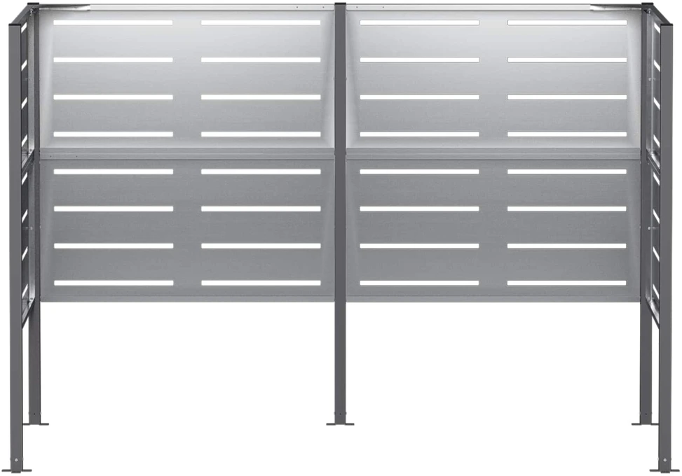 Atliekų konteinerio ekranas 167 x 85 x 113 cm Sidabrinė