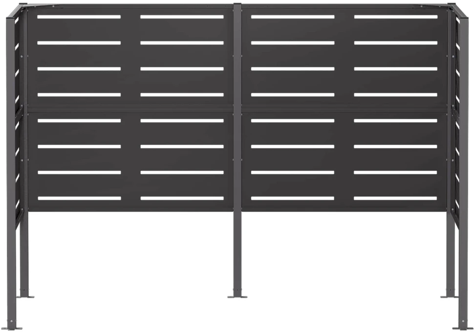 Atliekų konteinerio ekranas 167 x 85 x 113 cm Plienas Juoda