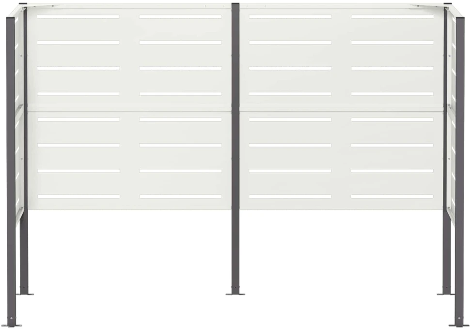 Atliekų konteinerio ekranas 167 x 85 x 113 cm Plienas Balta