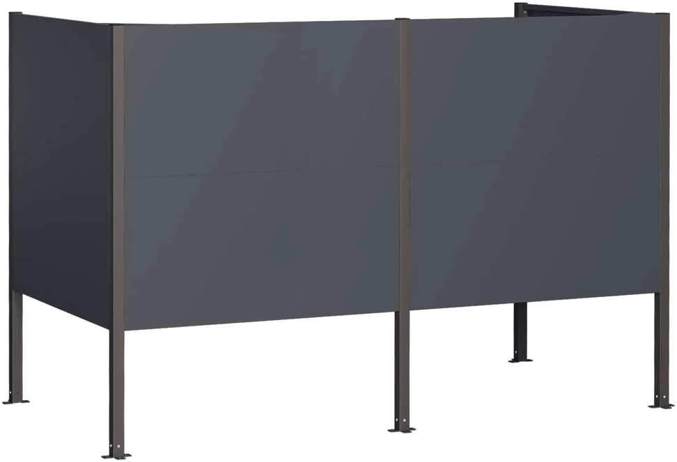 Atliekų konteinerio ekranas 167 x 85 x 113 cm Plienas Antracito