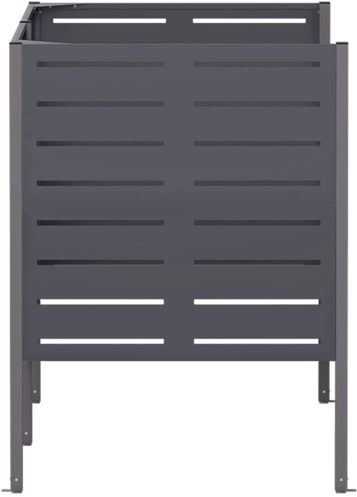 Atliekų konteinerio ekranas 167 x 85 x 113 cm Plienas Antracito