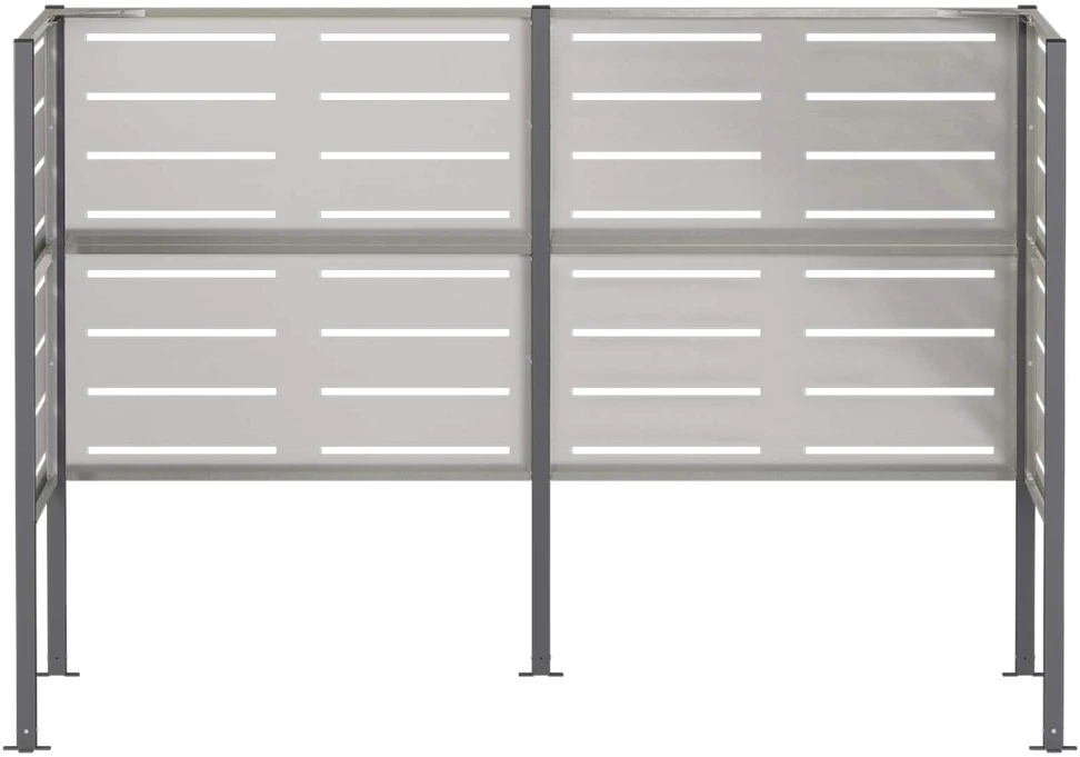 Atliekų konteinerio ekranas 167 x 85 x 113 cm Sidabrinė