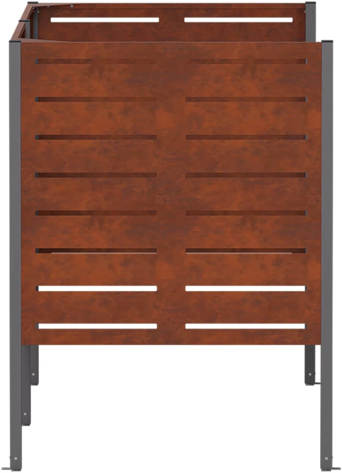 Atliekų konteinerio ekranas 167 x 85 x 113 cm Rūdijanti