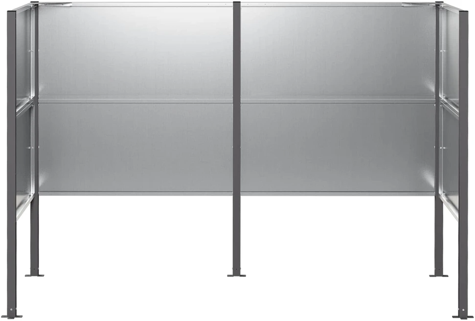 Atliekų konteinerio ekranas 167 x 85 x 113 cm Sidabrinė