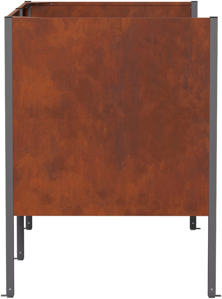 Atliekų konteinerio ekranas 167 x 85 x 113 cm Rūdijanti