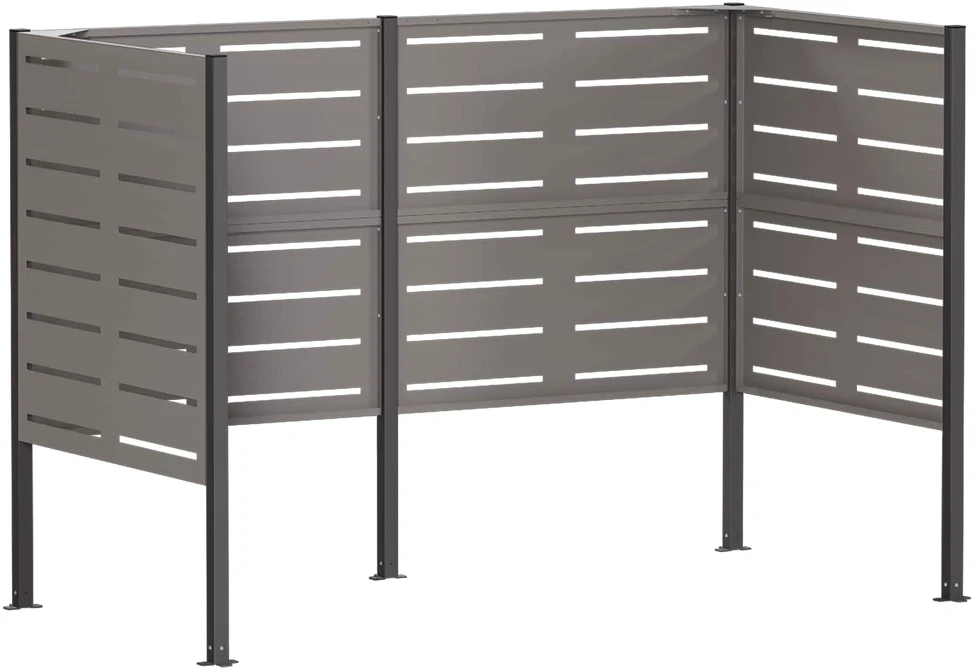 Atliekų konteinerio ekranas 167 x 85 x 113 cm Rūdijanti