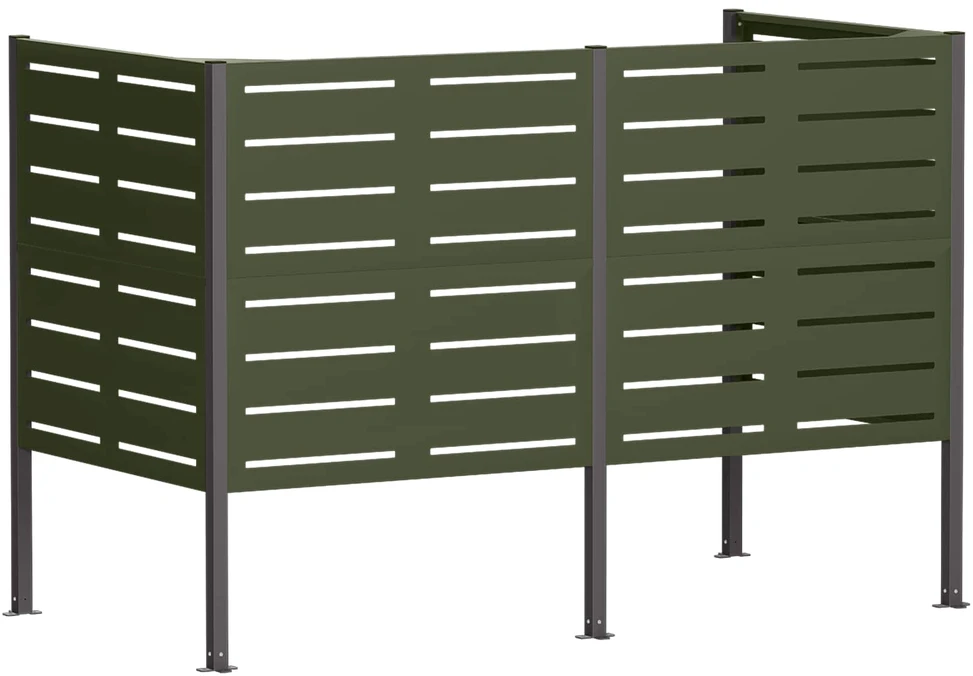 Atliekų konteinerio ekranas 167 x 85 x 113 cm Plienas