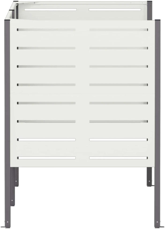 Atliekų konteinerio ekranas 167 x 85 x 113 cm Plienas Balta