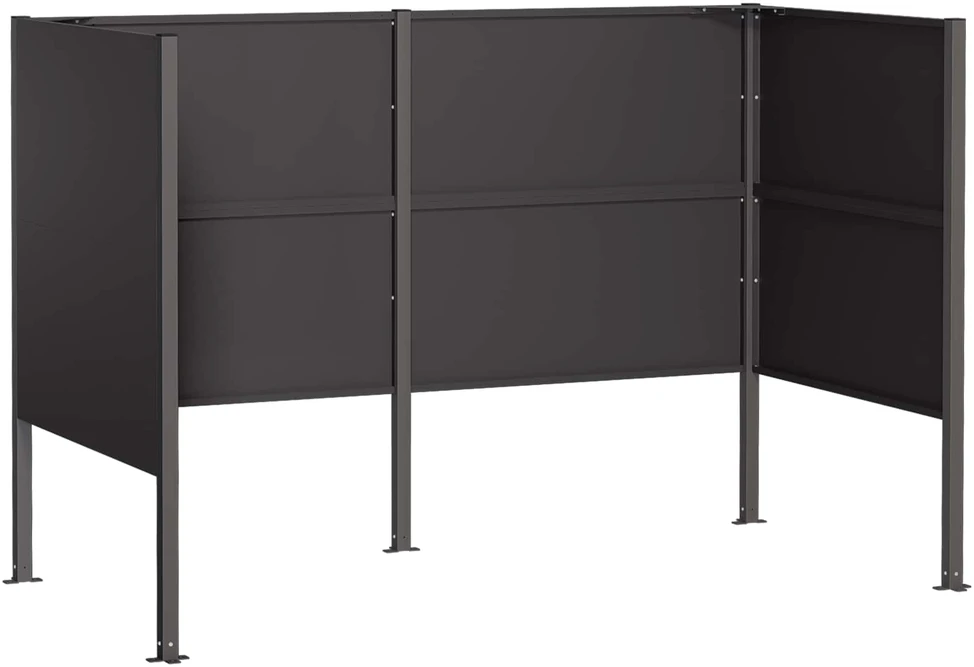 Atliekų konteinerio ekranas 167 x 85 x 113 cm Plienas Juoda