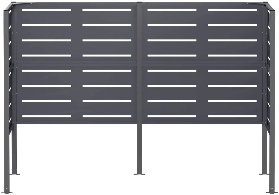 Atliekų konteinerio ekranas 167 x 85 x 113 cm Plienas Antracito