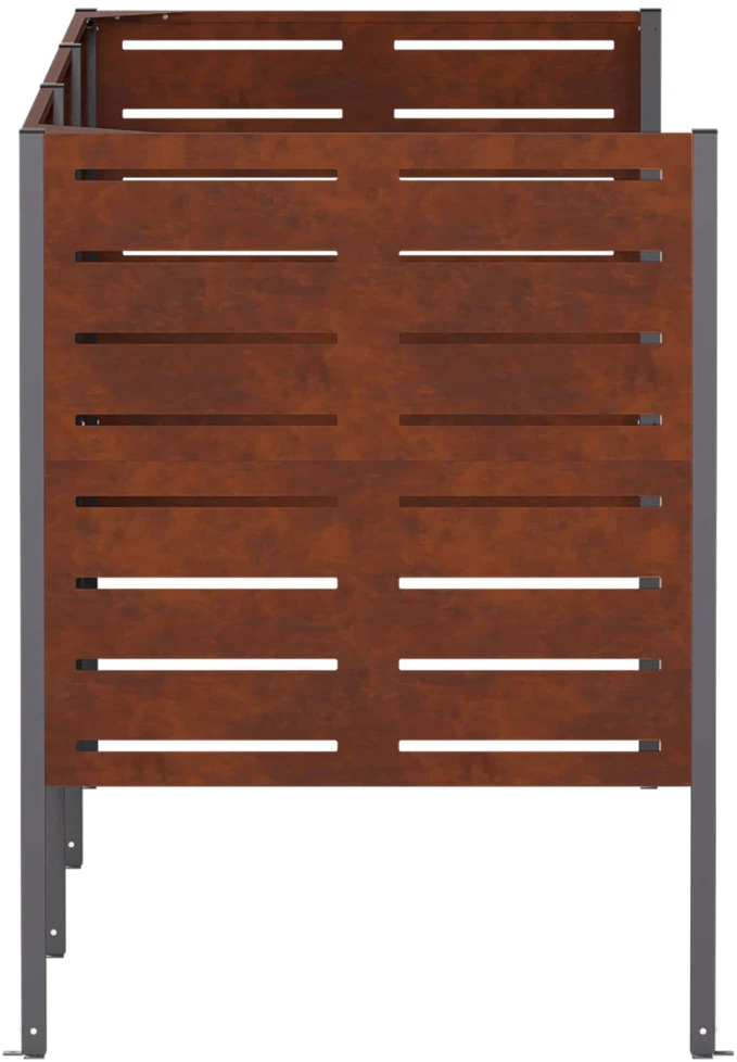 Atliekų konteinerio ekranas 249 x 85 x 113 cm Rūdijanti
