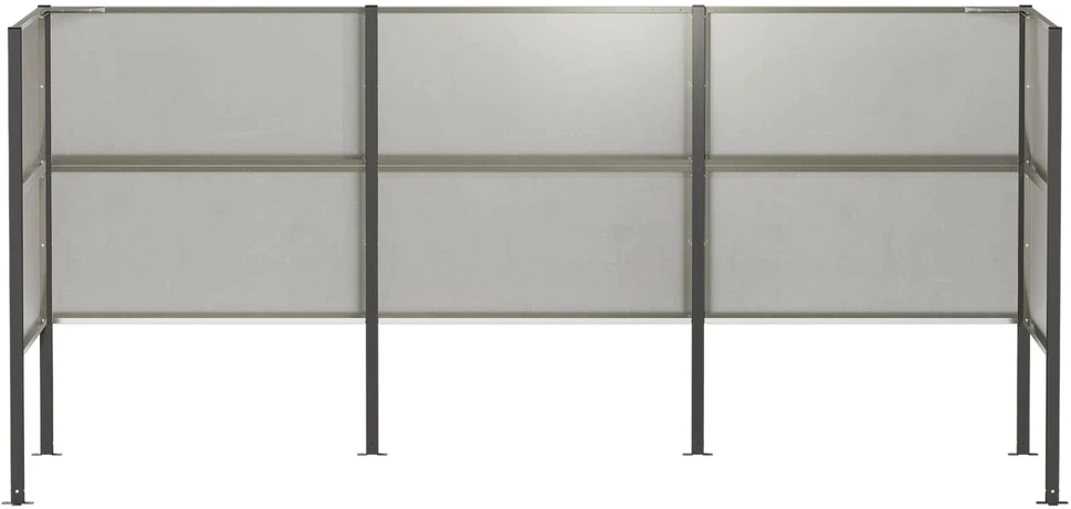 Atliekų konteinerio ekranas 249 x 85 x 113 cm Sidabrinė