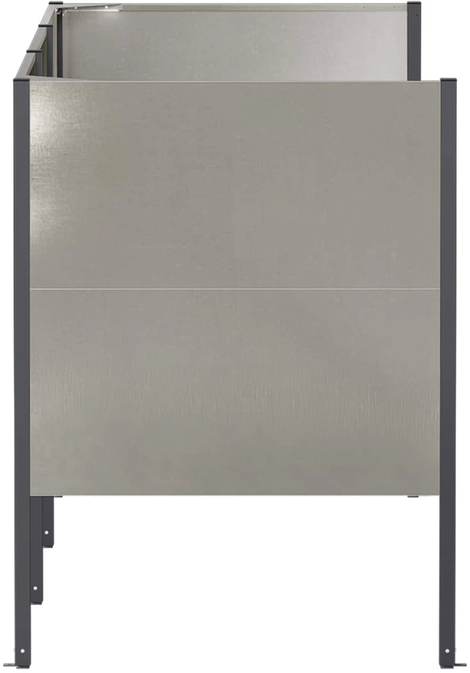 Atliekų konteinerio ekranas 249 x 85 x 113 cm Sidabrinė