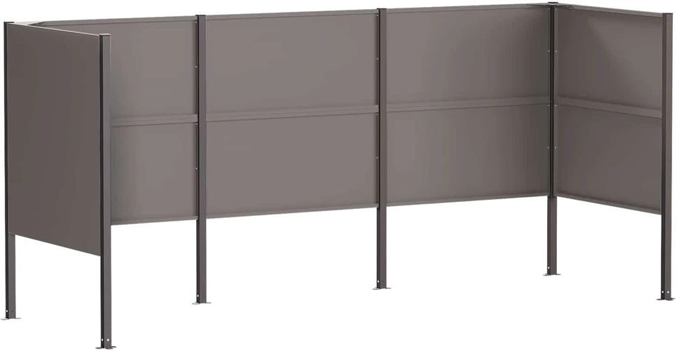 Atliekų konteinerio ekranas 249 x 85 x 113 cm Rūdijanti