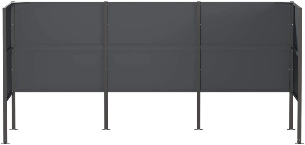 Atliekų konteinerio ekranas 249 x 85 x 113 cm Plienas Antracito