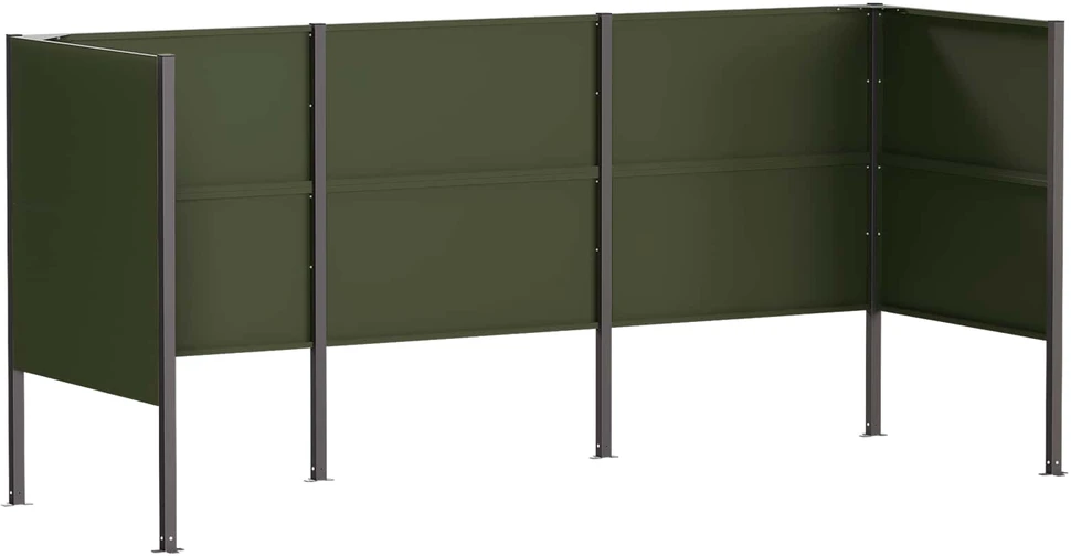 Atliekų konteinerio ekranas 249 x 85 x 113 cm Plienas