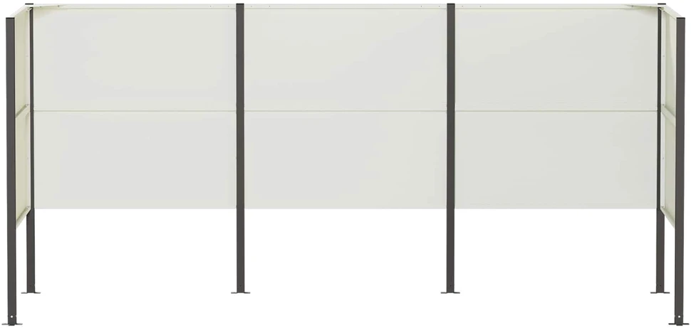 Atliekų konteinerio ekranas 249 x 85 x 113 cm Plienas Balta