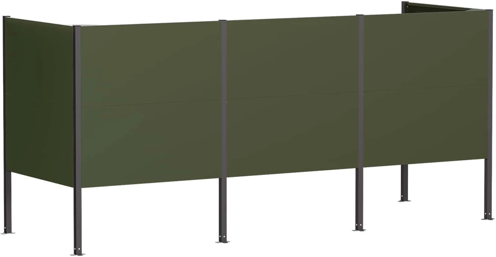 Atliekų konteinerio ekranas 249 x 85 x 113 cm Plienas