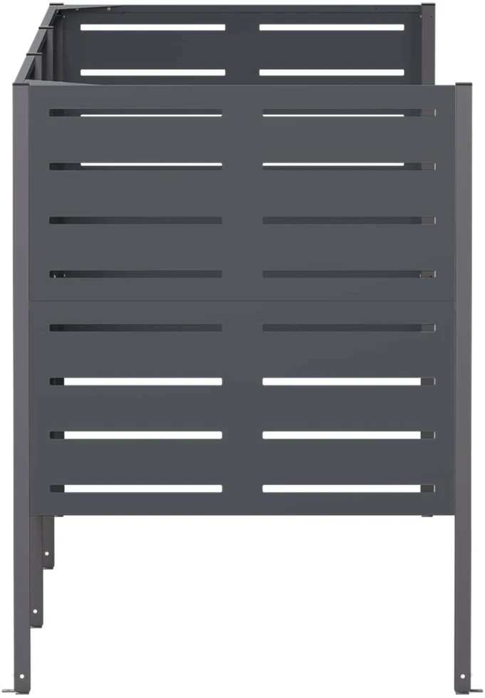Atliekų konteinerio ekranas 249 x 85 x 113 cm Plienas Antracito