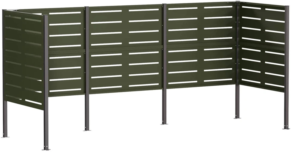 Atliekų konteinerio ekranas 249 x 85 x 113 cm Plienas