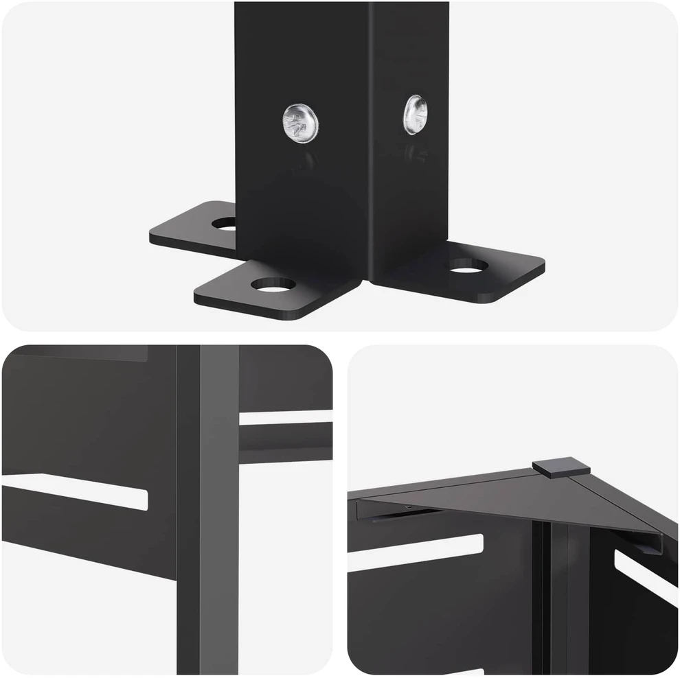 Atliekų konteinerio ekranas 249 x 85 x 113 cm Plienas Juoda