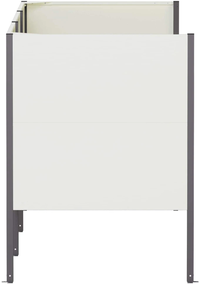 Atliekų konteinerio ekranas 249 x 85 x 113 cm Plienas Balta