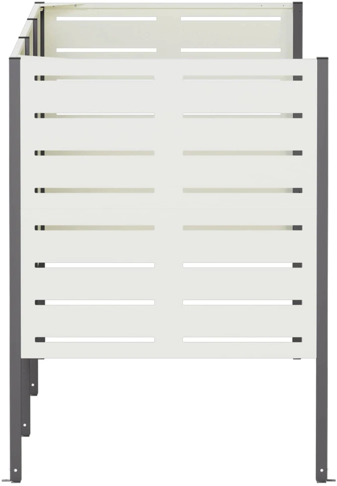 Atliekų konteinerio ekranas 249 x 85 x 113 cm Plienas Balta