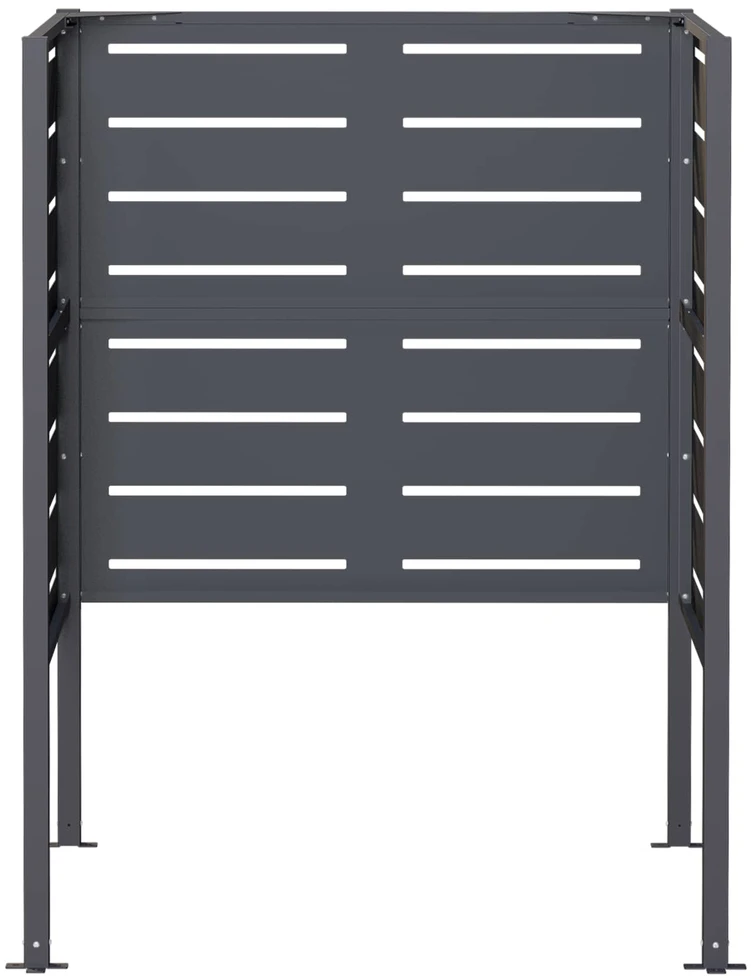Atliekų konteinerio ekranas 85 x 85 x 113 cm Plienas Antracito