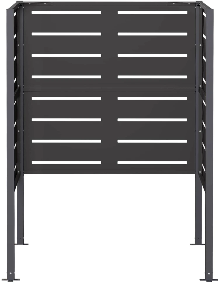 Atliekų konteinerio ekranas 85 x 85 x 113 cm Plienas Juoda