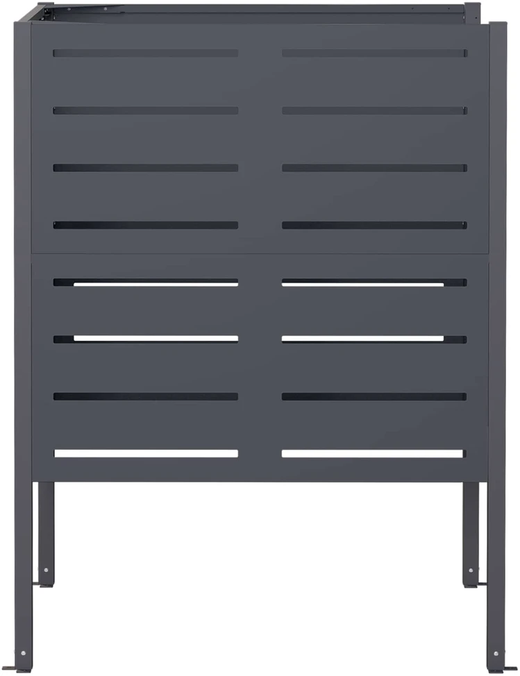 Atliekų konteinerio ekranas 85 x 85 x 113 cm Plienas Antracito