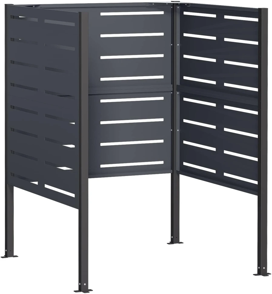 Atliekų konteinerio ekranas 85 x 85 x 113 cm Plienas Antracito