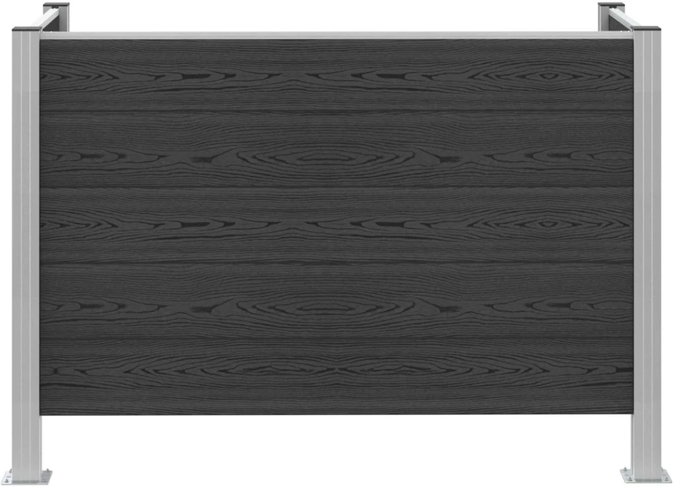 Atliekų konteinerio tvora Pilka 161 x 85 x 115 cm Alavas ir WPC