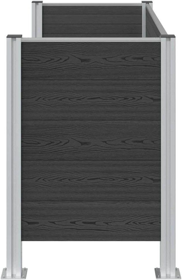 Atliekų konteinerio tvora Pilka 161 x 85 x 115 cm Alavas ir WPC