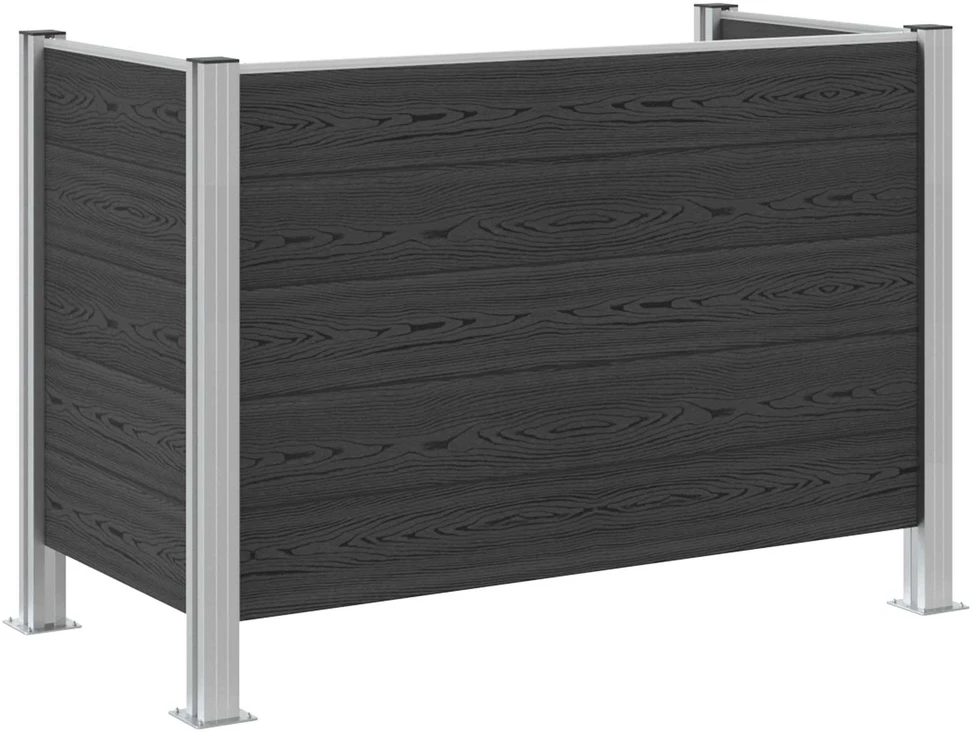 Atliekų konteinerio tvora Pilka 161 x 85 x 115 cm Alavas ir WPC