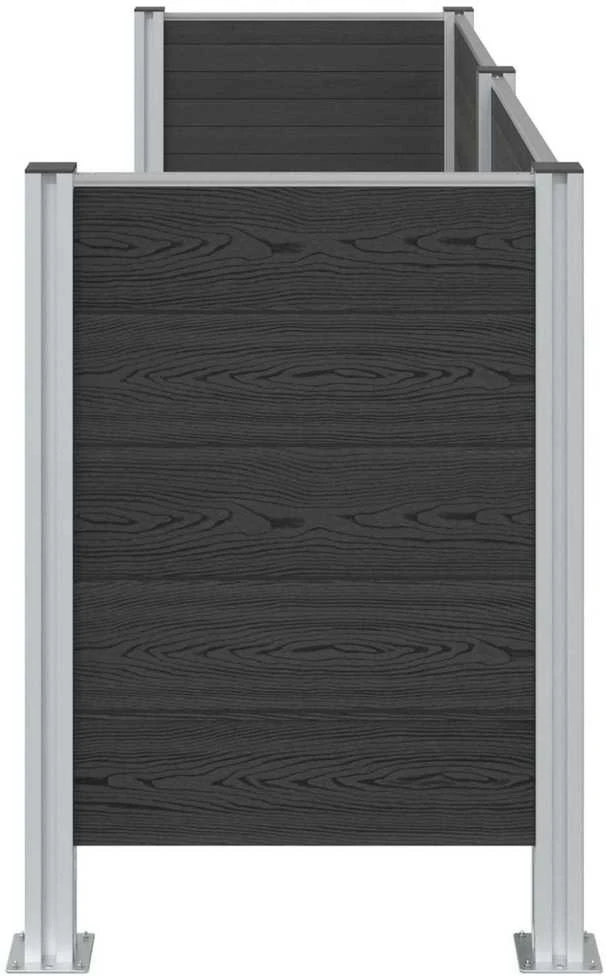 Atliekų konteinerio tvora Pilka 237 x 85 x 115 cm Alavas ir WPC