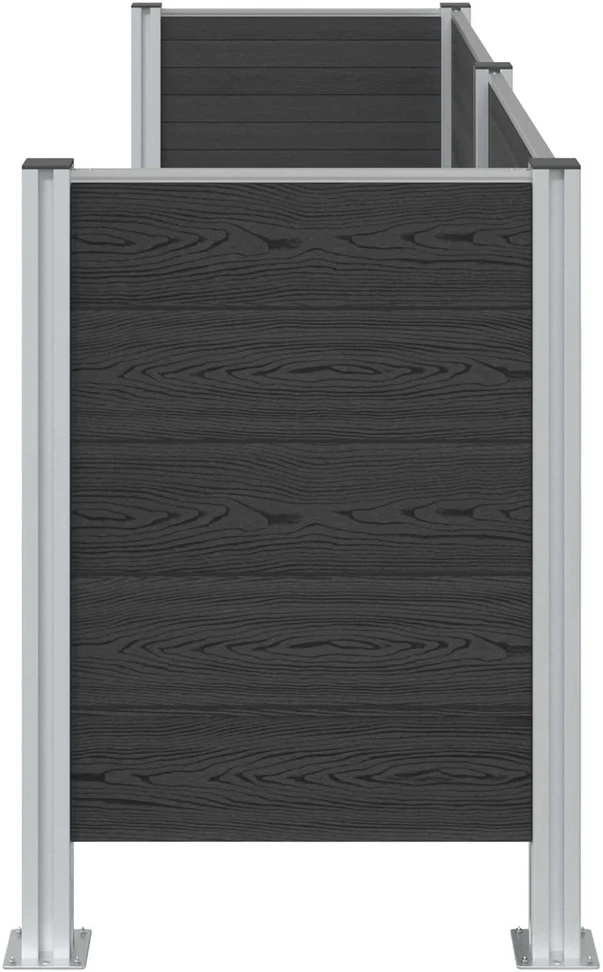 Atliekų konteinerio tvora Pilka 237 x 85 x 115 cm Alavas ir WPC