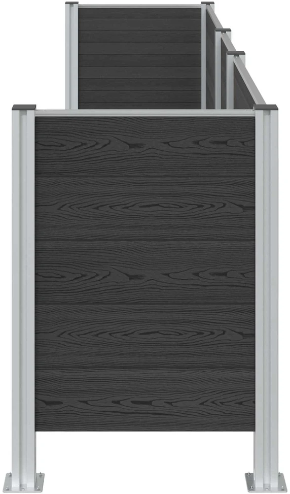 Atliekų konteinerio tvora Pilka 315 x 85 x 115 cm Alavas ir WPC